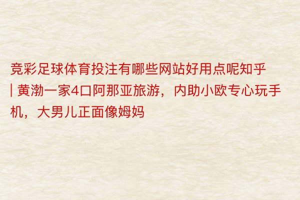 竞彩足球体育投注有哪些网站好用点呢知乎 | 黄渤一家4口阿那亚旅游，内助小欧专心玩手机，大男儿正面像姆妈